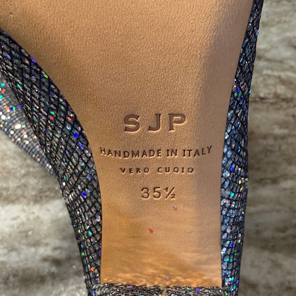 SJP by Sarah Jessica Parker Silver Glitter Knee-High Boots - Picture 7 of 8